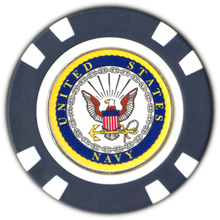 Load image into Gallery viewer, Officially Licensed U.S. Navy Poker Chip Ball Marker
