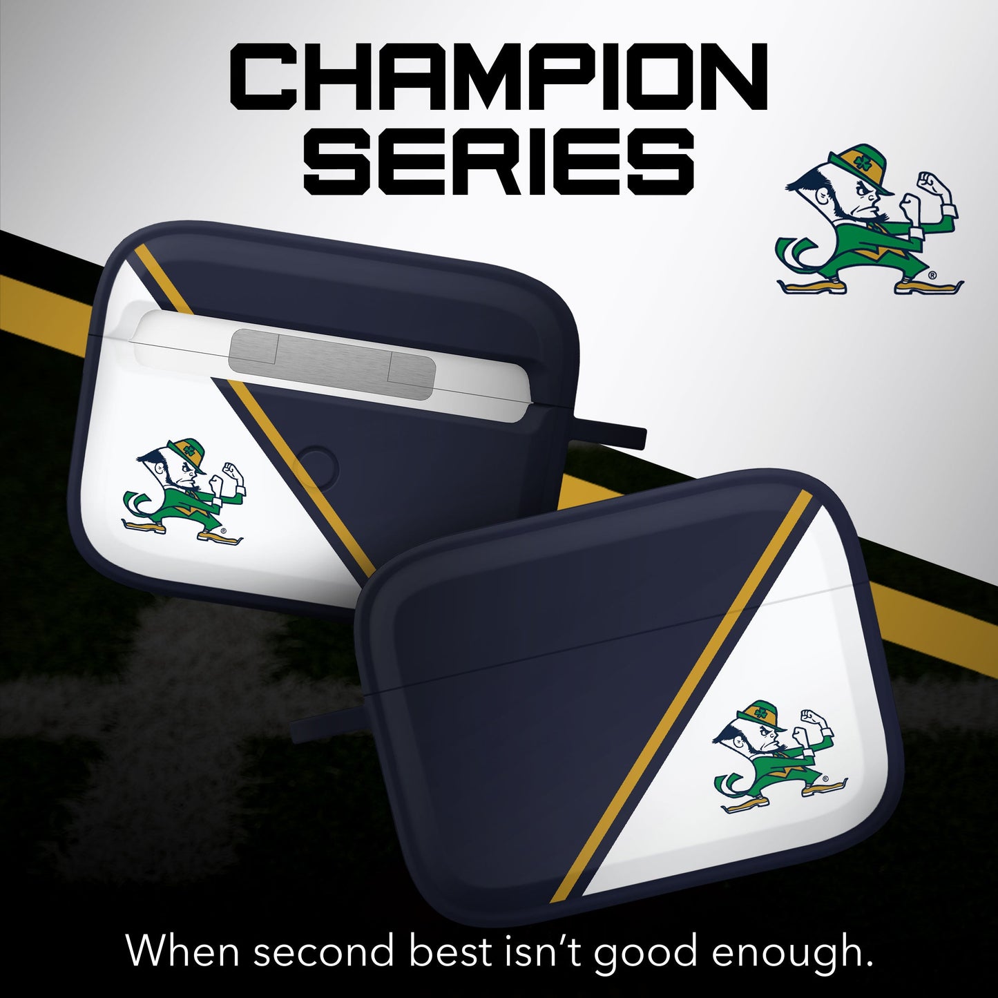 Notre Dame Fighting Irish HDX Champion Series Apple AirPods Pro 1 & 2 Case Cover