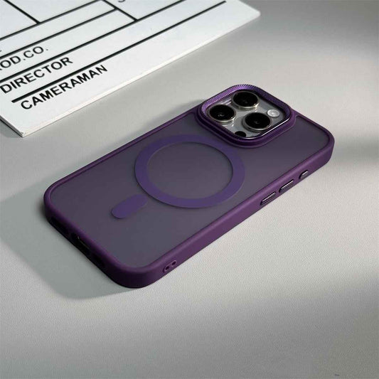 Magnetic iPhone Case – Metal Diamond Pattern | Skin-Friendly Protective Cover
