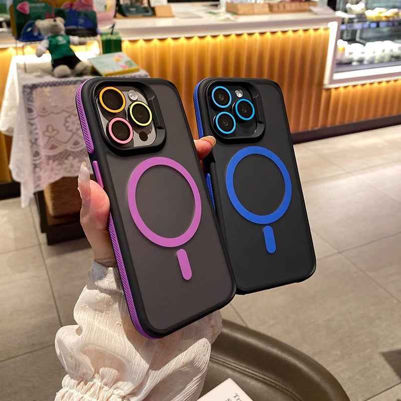 iPhone Magnetic Airbag Matte Case – Non-Slip Full Cover Skin-Feeling Protective Cover
