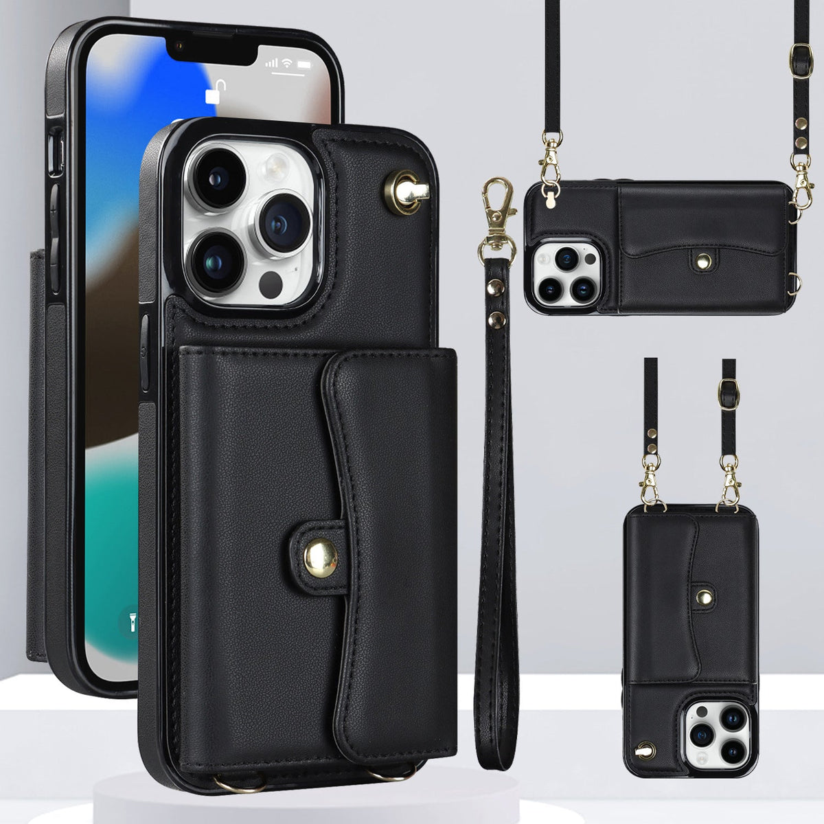 Samsung Galaxy Accordion Card Crossbody Case – S24 / S23 / S22 / S21 / S20 / Note / A Series