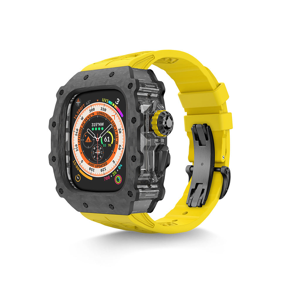 Carbon Fiber Case For Apple Watch Modification Ultra 49mm 45 44 Protective Case