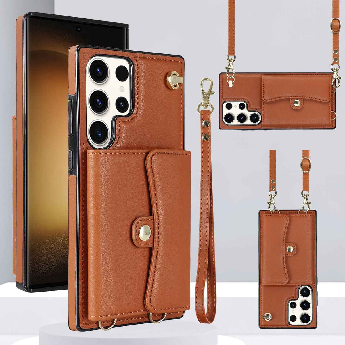 Samsung Galaxy Accordion Card Crossbody Case – S24 / S23 / S22 / S21 / S20 / Note / A Series