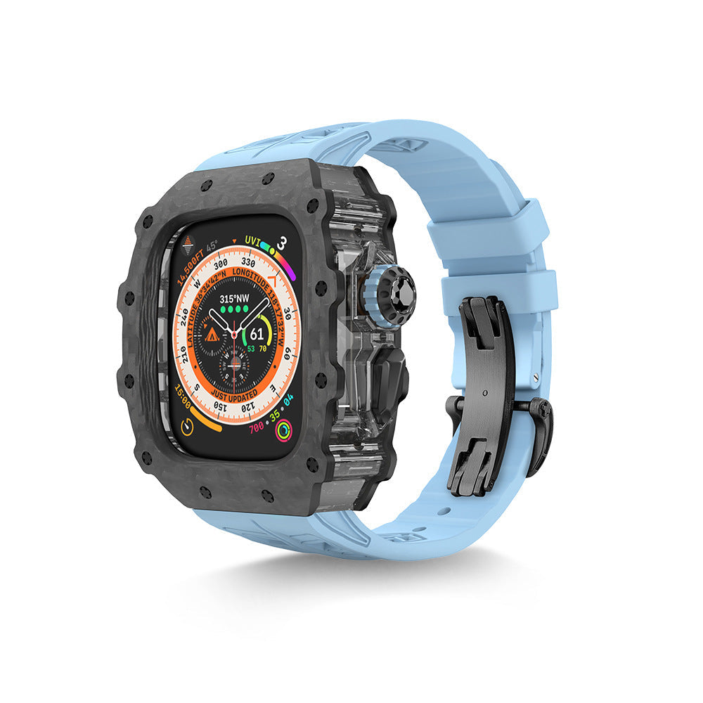 Carbon Fiber Case For Apple Watch Modification Ultra 49mm 45 44 Protective Case