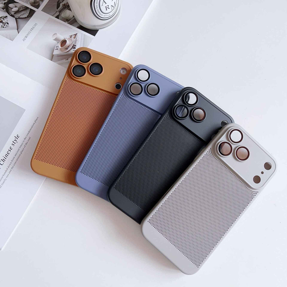 Breathable Mesh iPhone Case – Full Lens Protection | iPhone 13–17