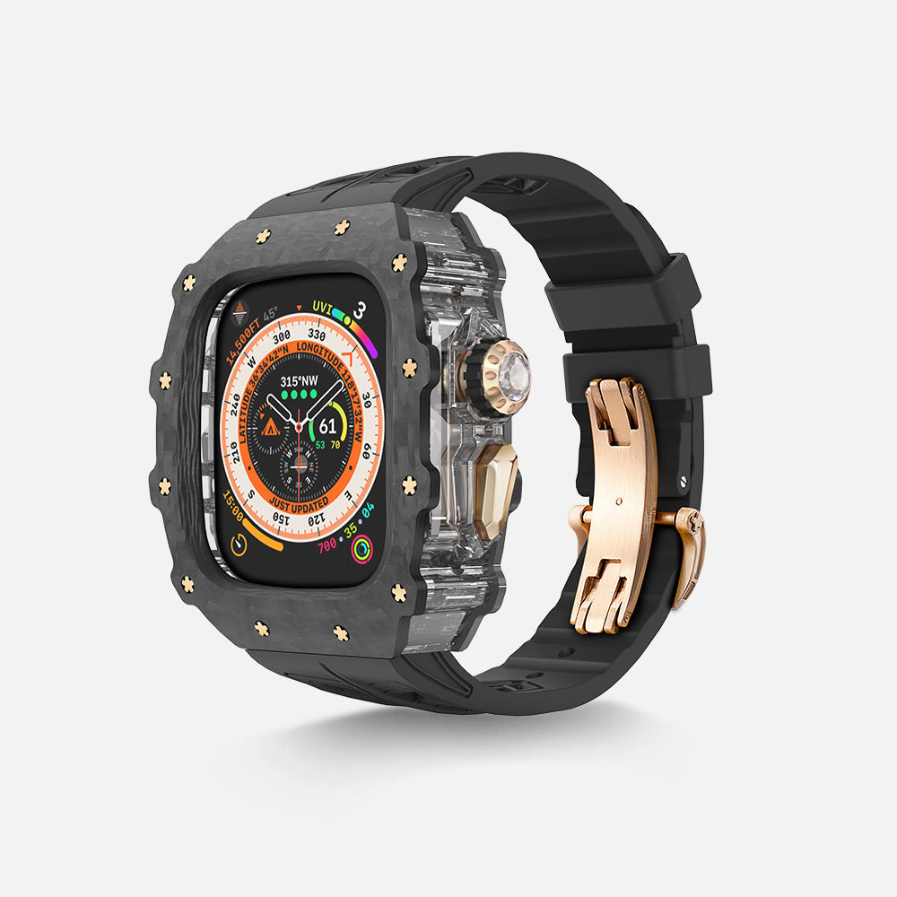 Carbon Fiber Case For Apple Watch Modification Ultra 49mm 45 44 Protective Case