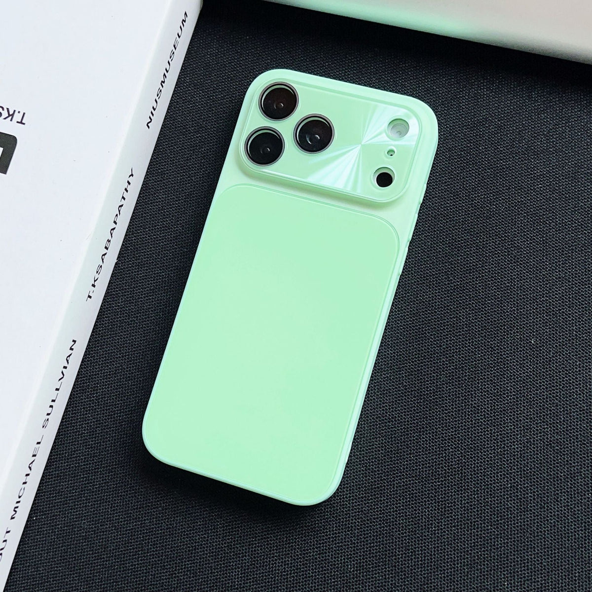 iPhone Ice-Feel Glass Case – Candy Color Full Coverage | iPhone 17 / 16 / 15 / 14 / 13