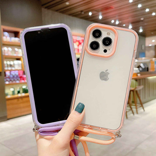 3-in-1 Crossbody Lanyard Phone Case for iPhone 12-17 Series