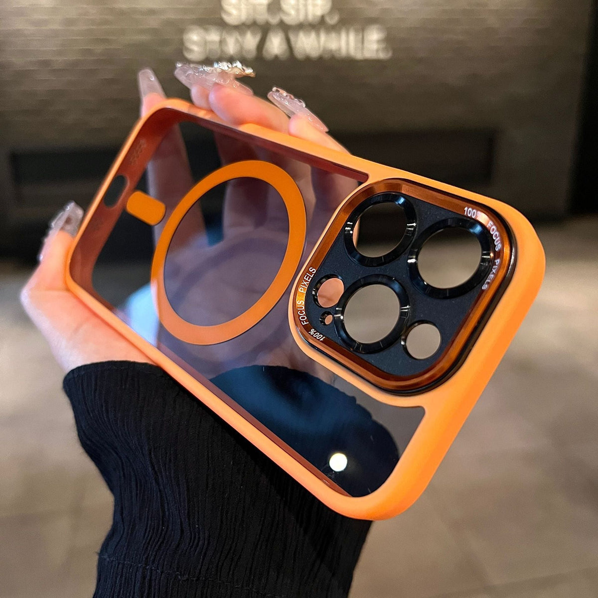 iPhone Magnetic Eagle Eye Metal Lens Ring Transparent Case – iPhone 17 / 16 / 15 / 14 / 13 / 12