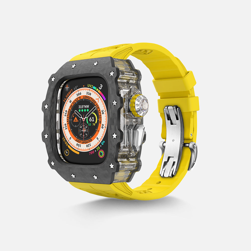 Carbon Fiber Case For Apple Watch Modification Ultra 49mm 45 44 Protective Case