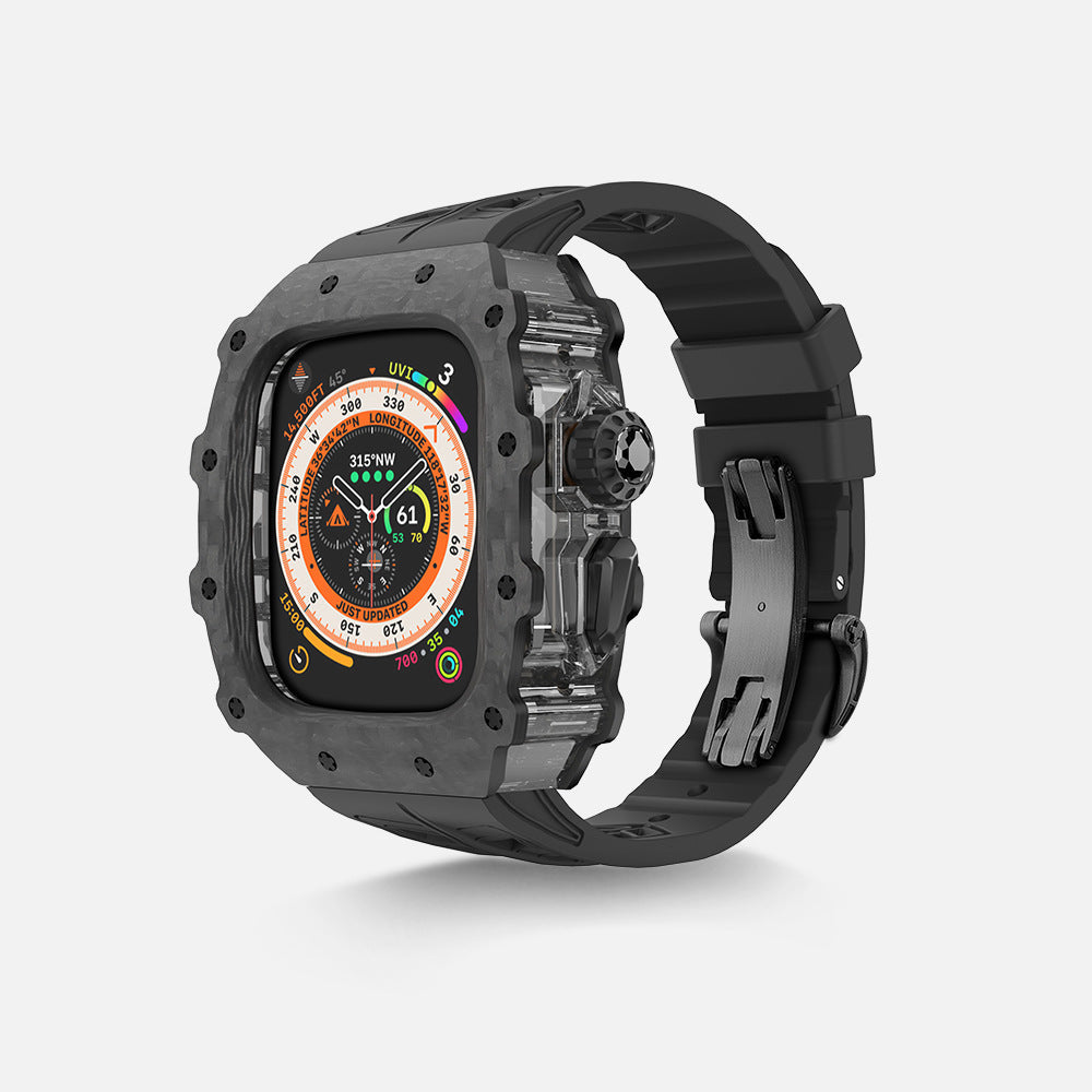 Carbon Fiber Case For Apple Watch Modification Ultra 49mm 45 44 Protective Case