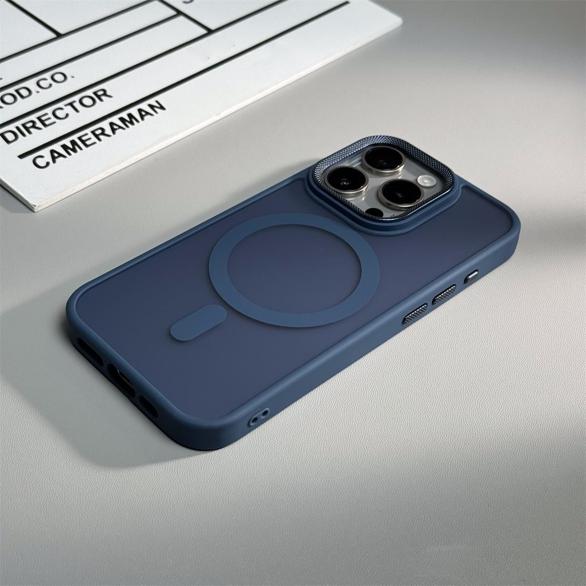 Magnetic iPhone Case – Metal Diamond Pattern | Skin-Friendly Protective Cover