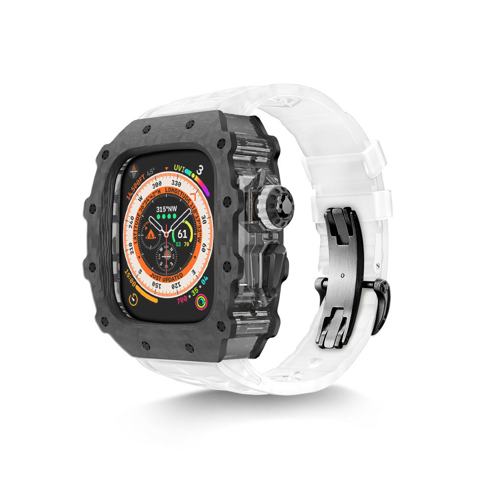 Carbon Fiber Case For Apple Watch Modification Ultra 49mm 45 44 Protective Case