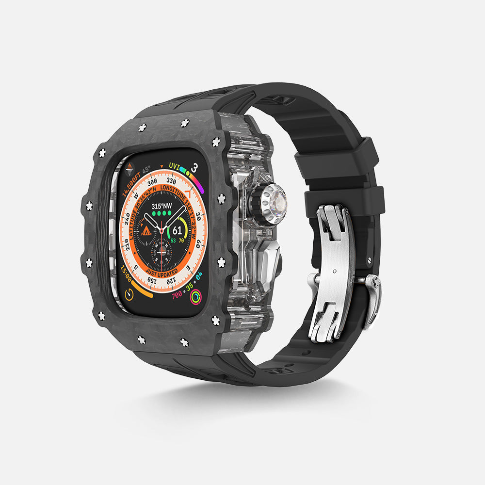 Carbon Fiber Case For Apple Watch Modification Ultra 49mm 45 44 Protective Case