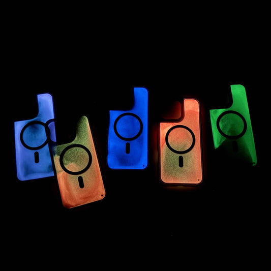 Luminous Quicksand Magnetic iPhone Case – Soft Edge Hard Back | iPhone 16/15/14/13/12