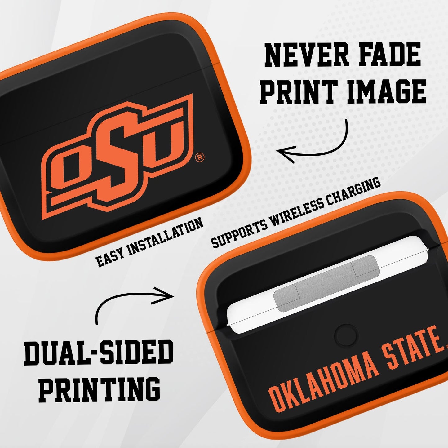 Oklahoma State Cowboys HDX AirPods Pro 1 & 2 Case Cover