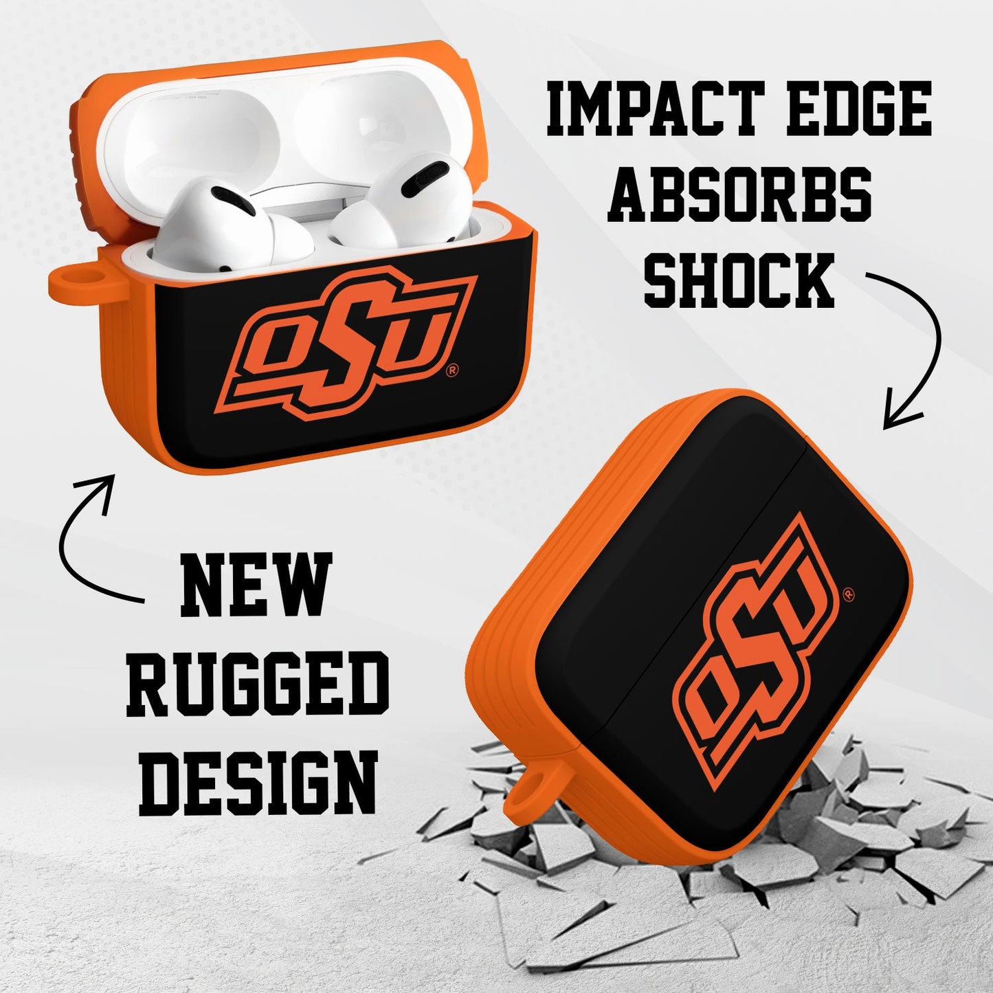 Oklahoma State Cowboys HDX AirPods Pro 1 & 2 Case Cover
