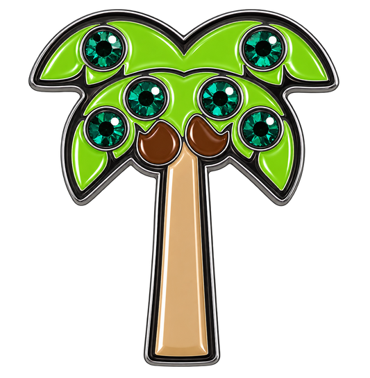 Palm Tree Ball Marker & Hat Clip with Crystals by ReadyGOLF