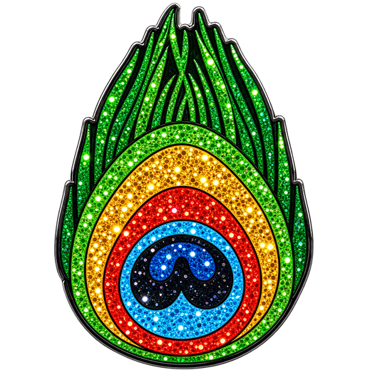 Peacock Feather Glitter Ball Marker & Hat Clip by ReadyGOLF