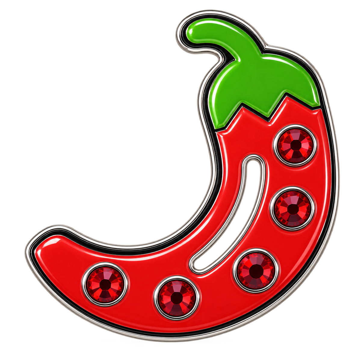 Chili Pepper Ball Marker & Hat Clip with Crystals by ReadyGOLF