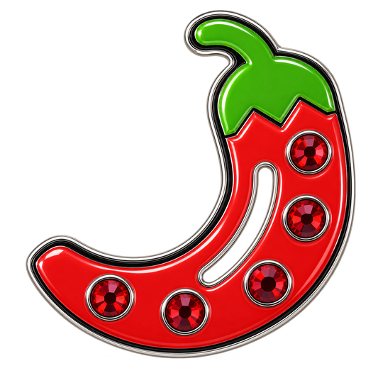 Chili Pepper Ball Marker & Hat Clip with Crystals by ReadyGOLF