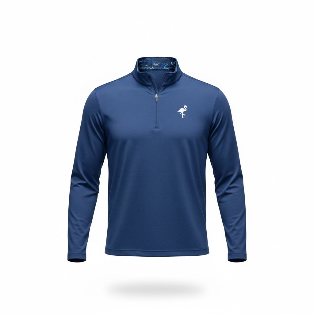 Unisex Marble Wave Performance Quarter Zip | Lightweight Moisture-Wicking Golf Pullover