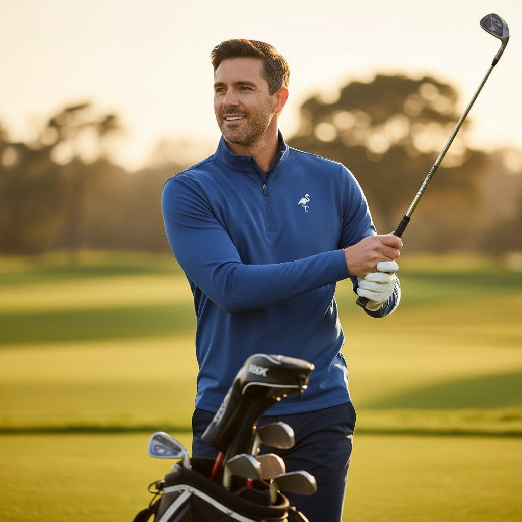Unisex Marble Wave Performance Quarter Zip | Lightweight Moisture-Wicking Golf Pullover