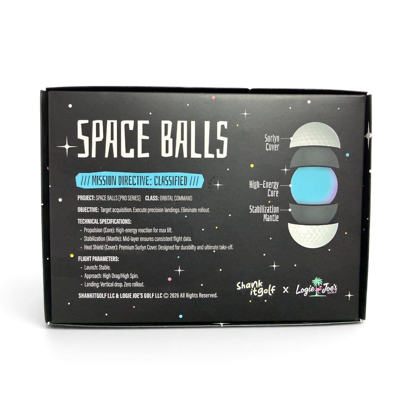 Space Balls Pro Series Golf Balls | 3-Piece Surlyn Golf Balls | 12-Pack