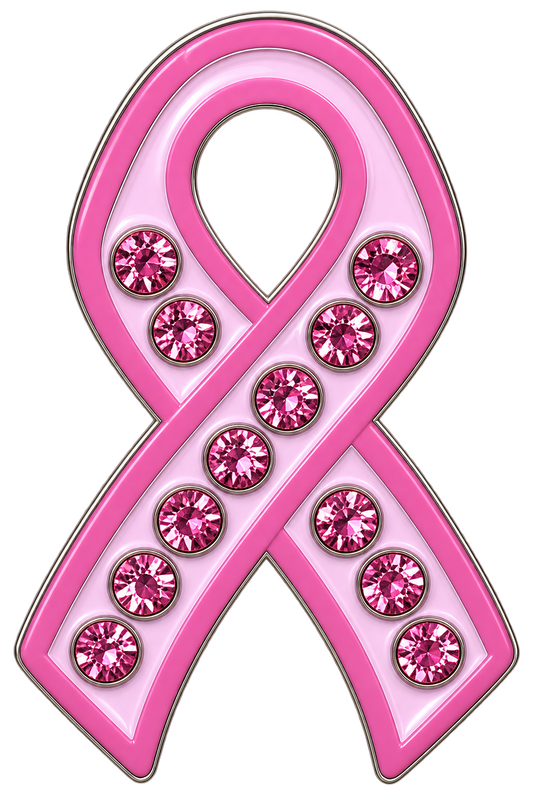 Pink Ribbon Crystal Ball Marker & Hat Clip by ReadyGOLF