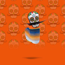 Load image into Gallery viewer, Mustache Sugar Skull - Blade Putter Cover Orange
