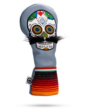 Load image into Gallery viewer, Mustache Sugar Skull - Driver Cover Gray
