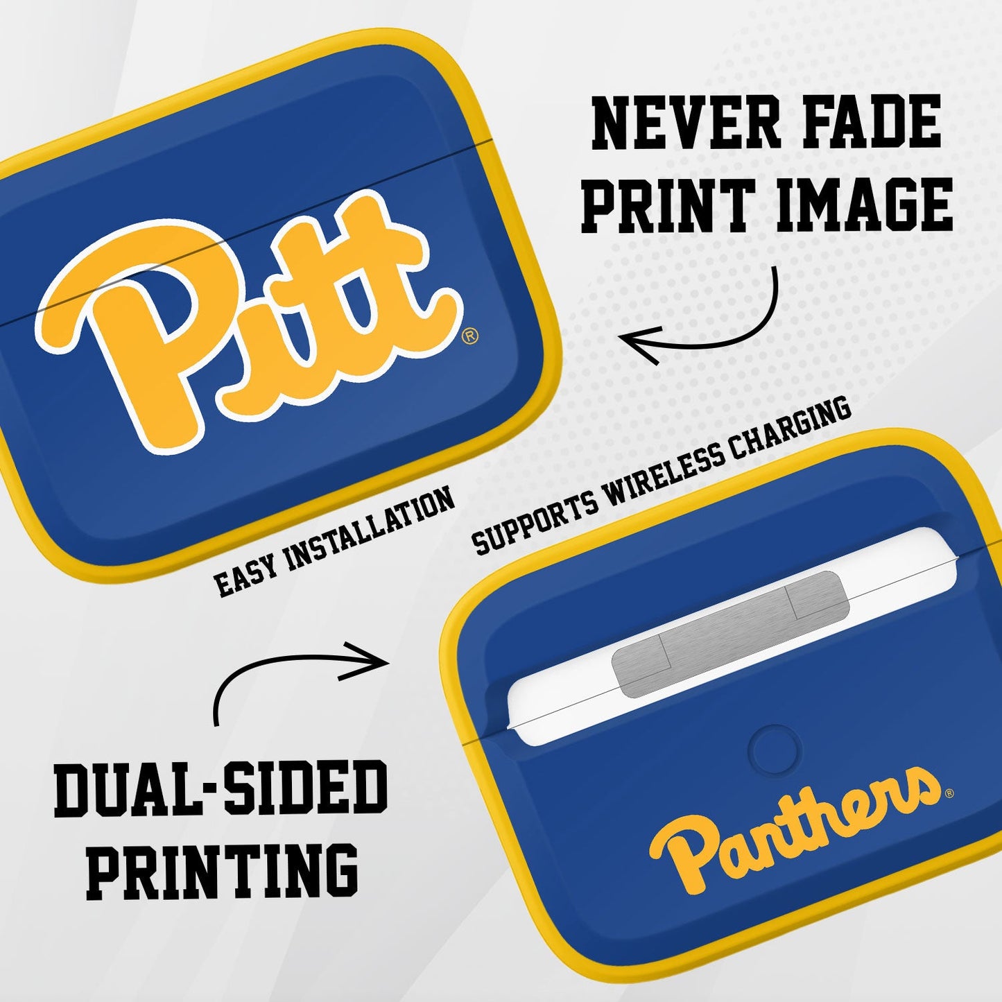 Pittsburgh PITT Panthers HDX AirPods Pro 1 & 2 Case Cover