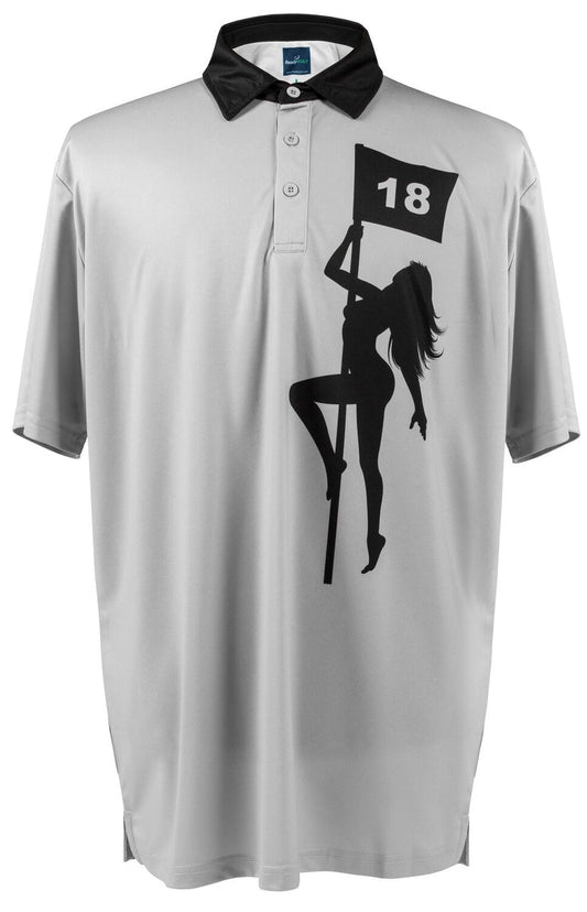 Pole Dancer (Grey) Mens Golf Polo Shirt by ReadyGOLF