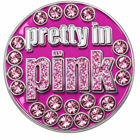 Pretty In Pink Crystal Ball Marker & Hat Clip by ReadyGOLF