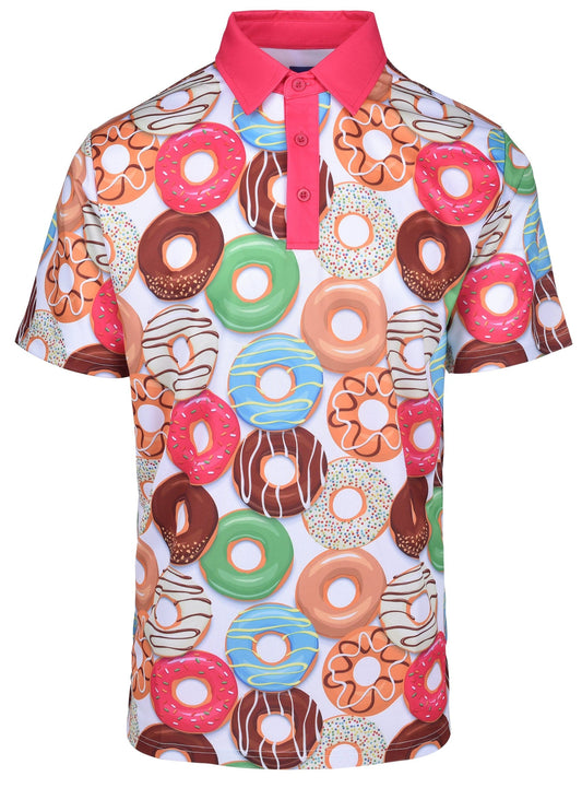 Putt for Dough-nuts Men's Golf Polo Shirt by ReadyGOLF