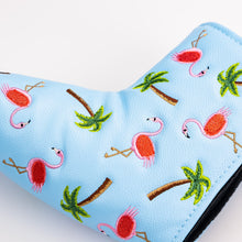 Load image into Gallery viewer, Dancing Flamingos - Blade Putter Cover

