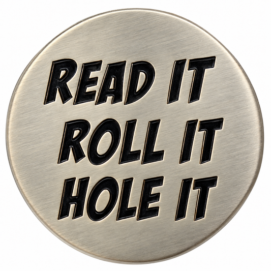 Read It, Roll It and Hole It Golf Ball Marker &amp; Hat Clip by ReadyGOLF