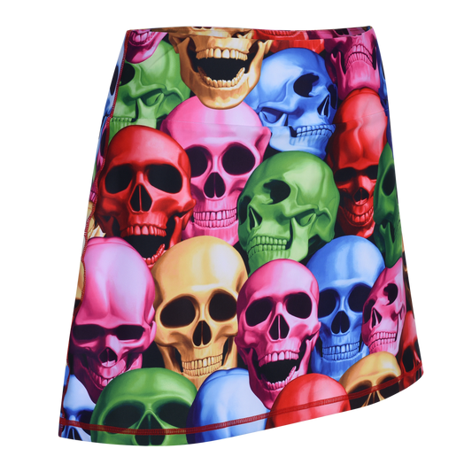 Pile of Skulls Ladies Active SKORT by ReadyGOLF