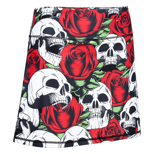 Skulls & Roses Ladies Active SKORT by ReadyGOLF