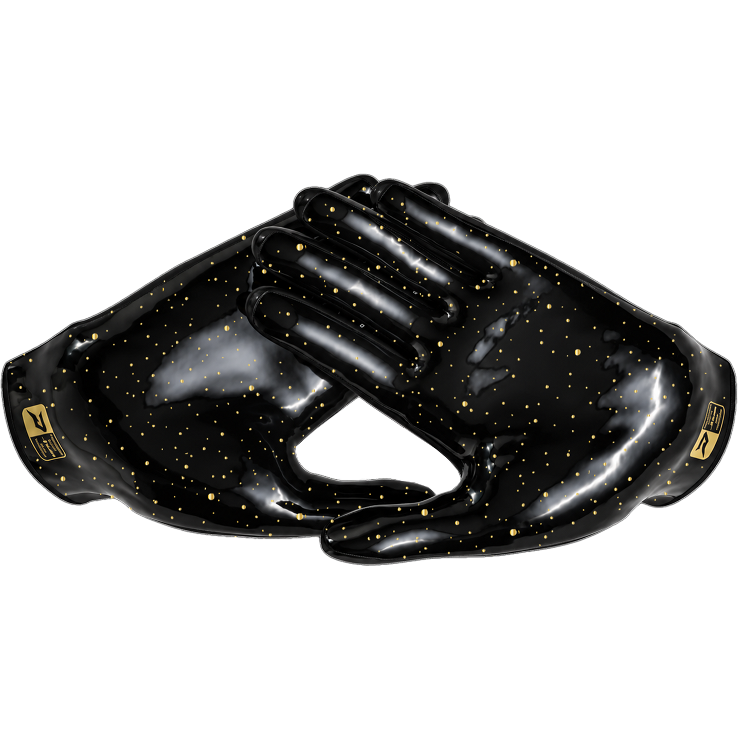 Phenom Elite Quantum Fierce Youth & Adult Padded Football Gloves - Gold Rush Black