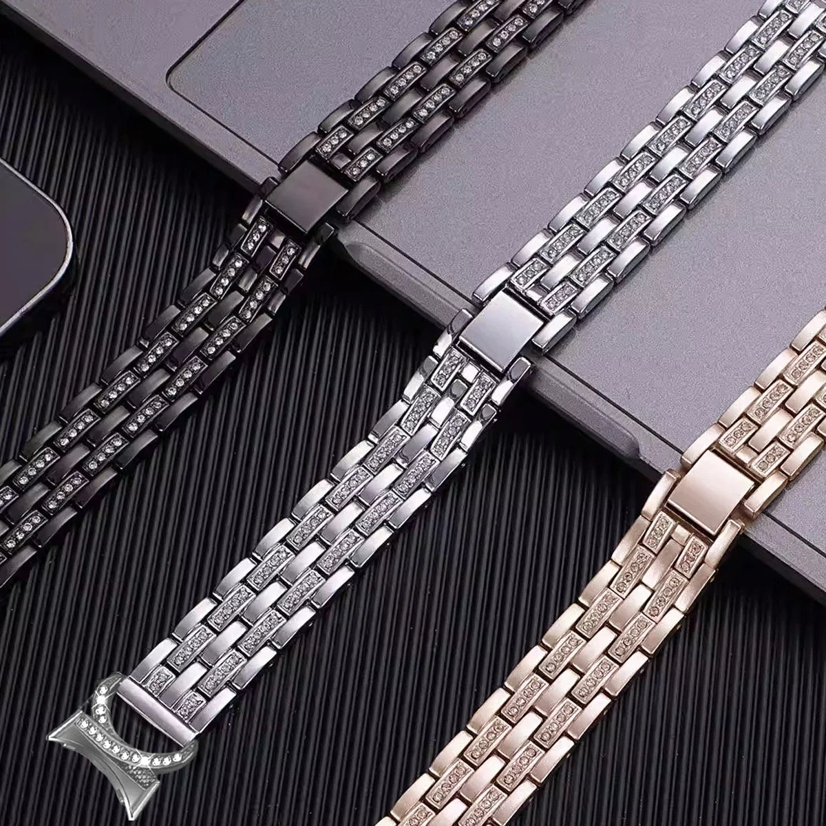 Google Pixel Watch 5, 4 & 3 41mm Rhinestone Bead Bracelet Band