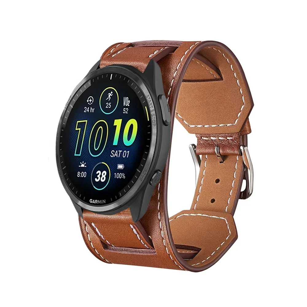 Garmin 20/22mm Quick Release Leather Cuff Band