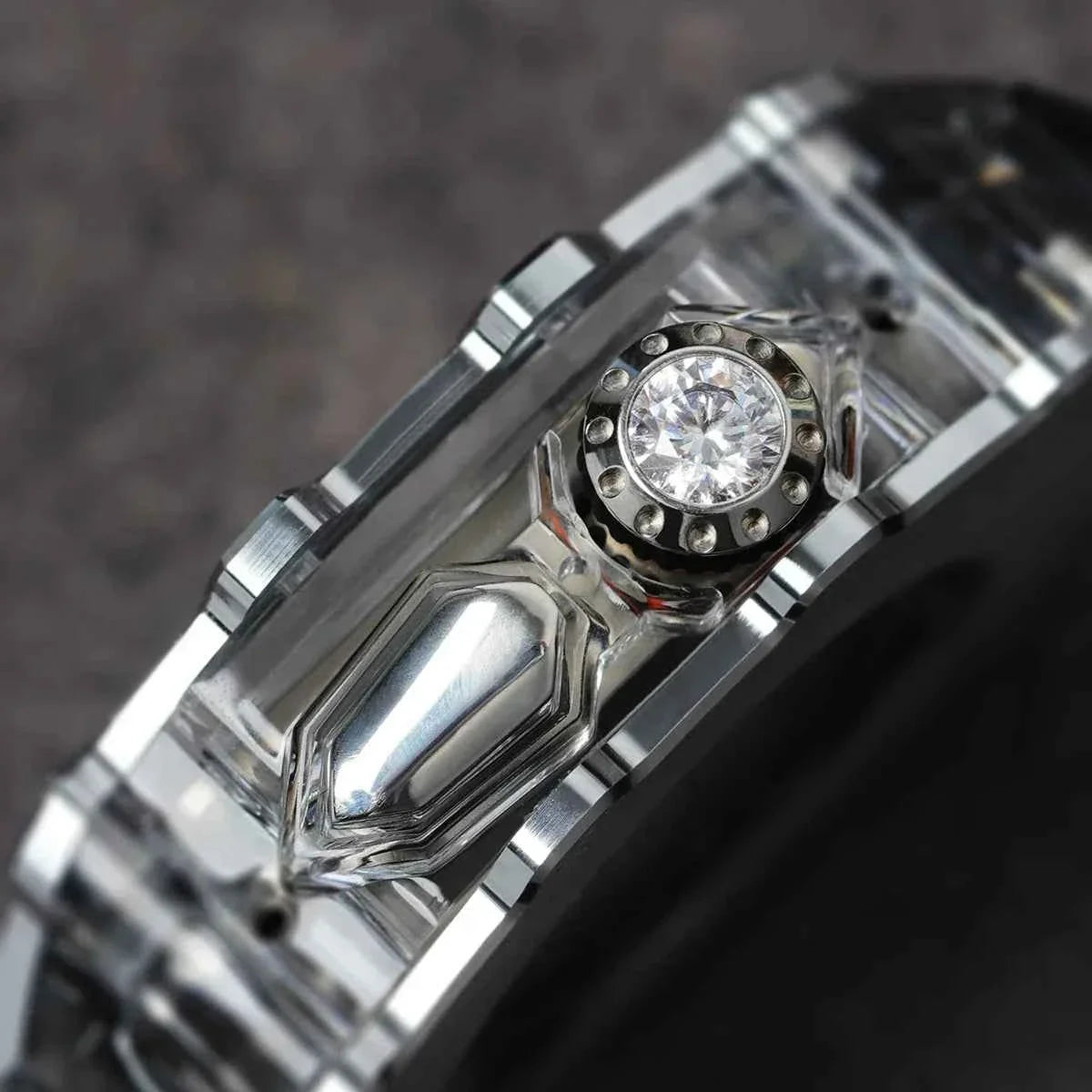 Luxury Modification Kit for Apple Watch Ultra 2/1 49MM – Stainless Steel Case & Rubber Strap