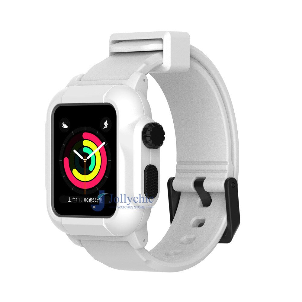Silicone Band+Case For Apple Watch Strap - Stylish Protection