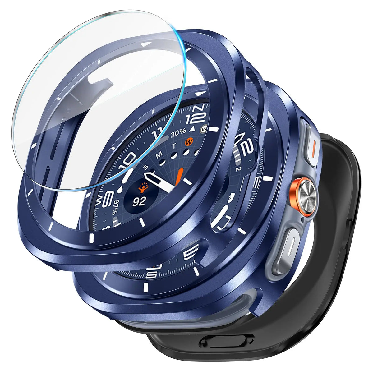 Alloy Case & Tempered Glass for Galaxy Watch Ultra 47mm (2024/2025)