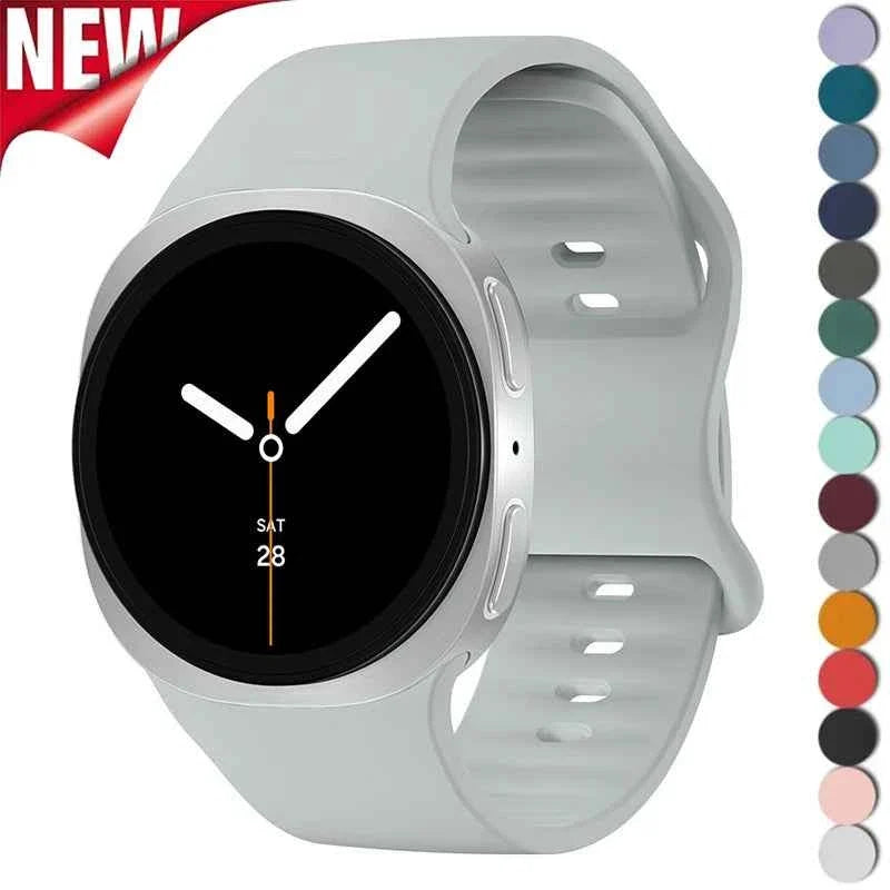 Silicone Band for Samsung Galaxy Watch 9 & 8 40mm 44mm & Classic 46mm | Sport Replacement Strap