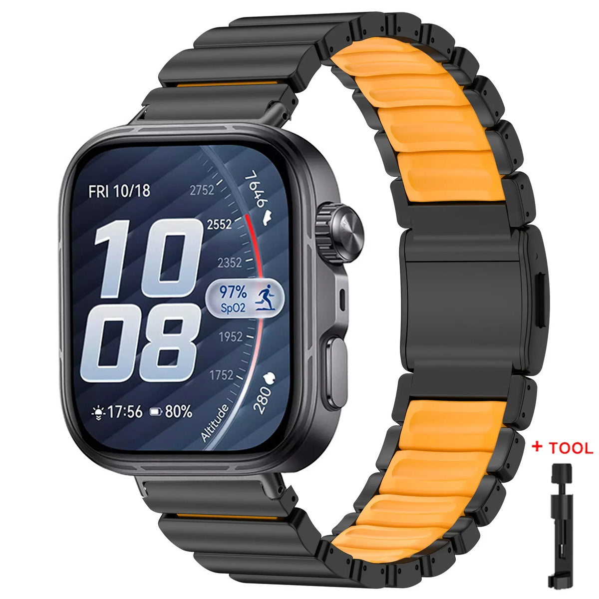 Luxury Magnetic Stainless Steel Watch Band for Huawei Watch Fit 5 / 5 Pro / Fit 4 / 4 Pro / Fit 3