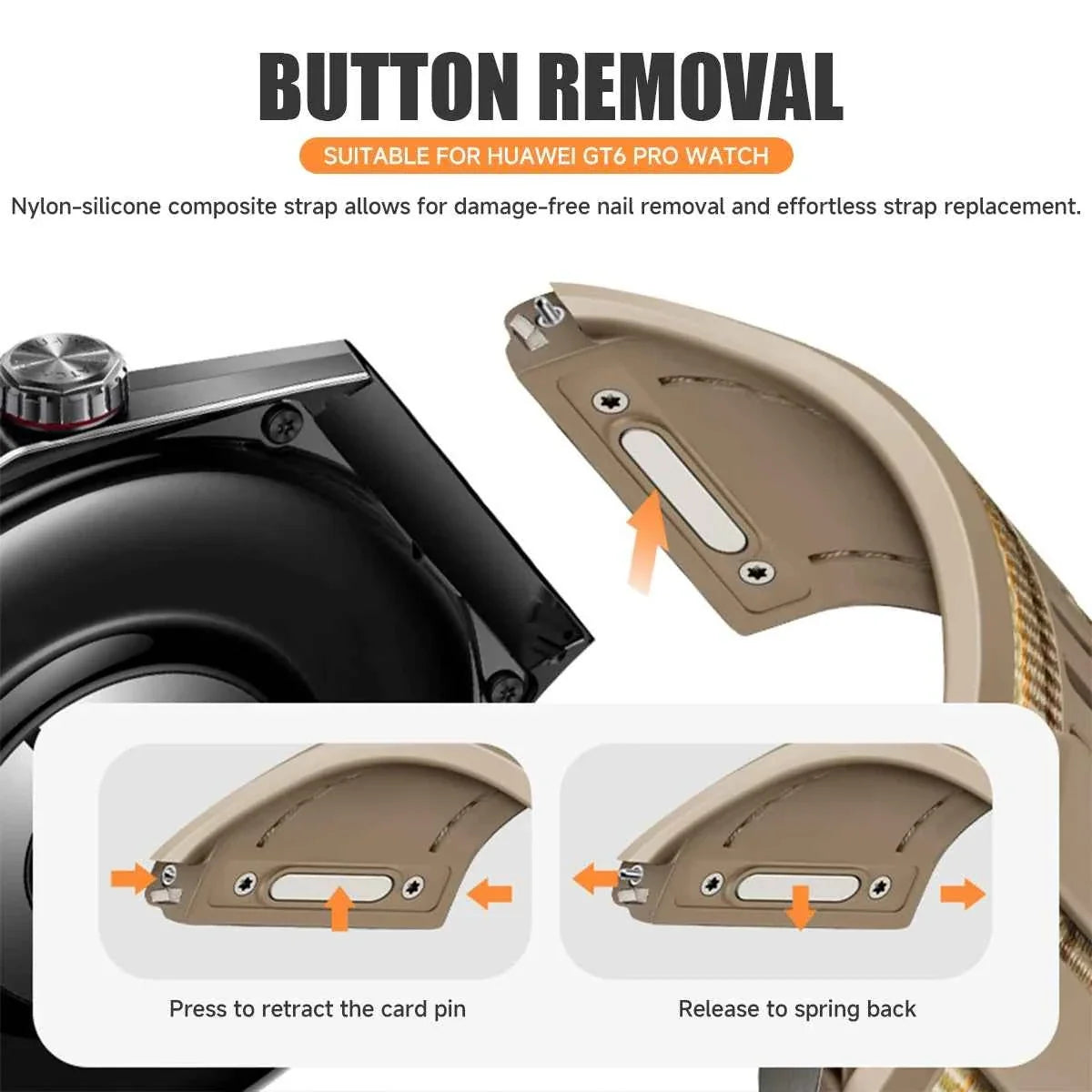 NoGap Nylon Silicone Band for Huawei Watch GT6 Pro 46mm