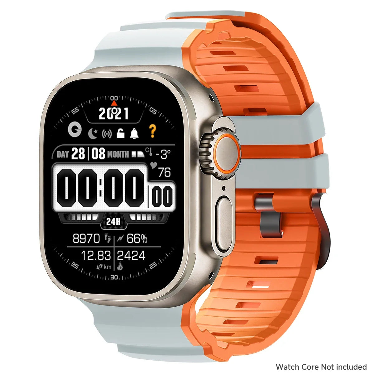 Apple Watch Two Tone Sport Strap | Ultra 3/2/1 49mm / Series 11-10 46mm / Series 9-8-7 45mm / Series 6-SE-5-4 44mm Silicone Band