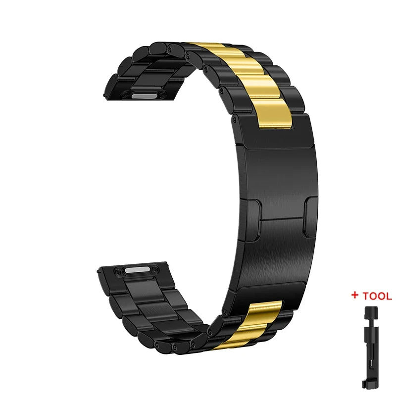 22MM Stainless Steel Band for Huawei Watch GT6 Pro / GT5 / GT4 & CMF Watch Pro / Xiaomi Watch S4